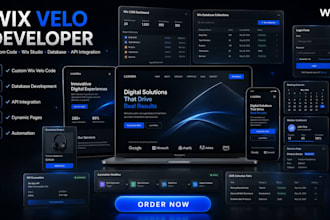 develop wix velo, wix code, wix studio website, wix website design wix