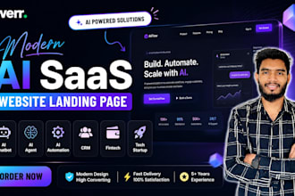 design a modern ai startup saas website in figma