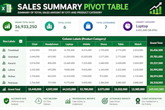 create professional excel pivot tables and charts