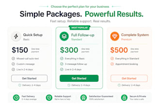 setup missed call text back automation
