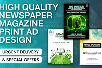 do amazing magazine ad, newspaper ad or print ad design for you