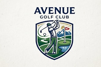 design a modern minimalist golf logo