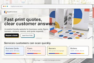 build a small business website with faq chatbot