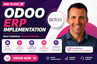 do odoo erp implementation, odoo ecommerce, odoo online store and landing page