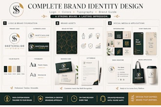 create a complete brand identity and brand style guide