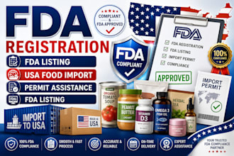 fda registration, fda listing, USA food import permit assistance, fda listing