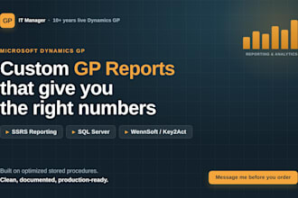 create dynamics gp reports and ssrs reports with sql server