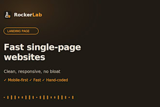 create a fast single page website for your small business
