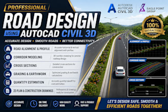 design road, highway and driveway using autocad civil 3d