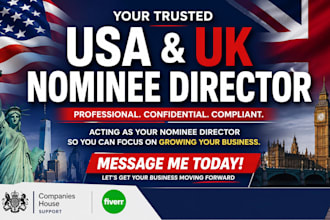 be your USA and UK nominee director for your busines