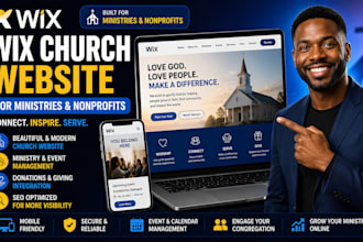design a wix church website for ministries and nonprofits