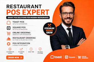 toast pos, square pos, online ordering, restaurant ordering, pos integration