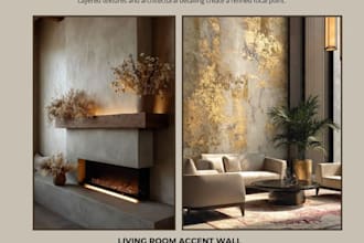 design high end residential interiors and custom moodboards