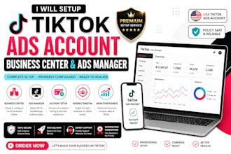 setup tiktok ads account business center tiktok ads manager