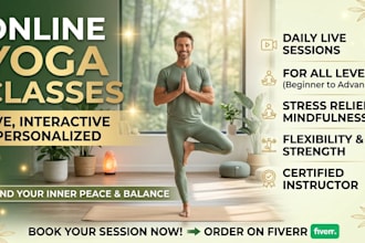teach live online yoga classes for beginners, stress relief