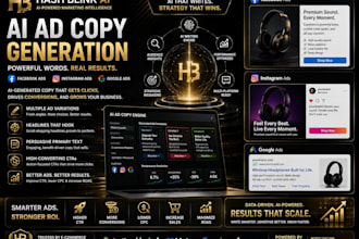 write facebook instagram google shopify and tiktok ad copy