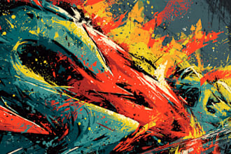 create unique digital abstract art