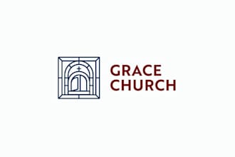 do unique minimalist church, ministry, christian, and faith logo
