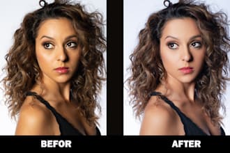 do professional skin retouching, portrait retouch