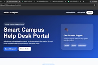 provide a full stack college help desk portal project