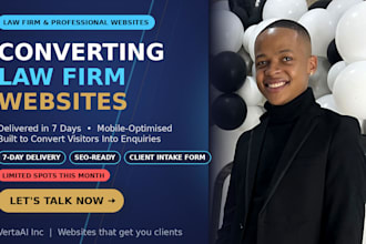 design a converting law firm or professional practice website in 7 days