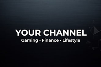 design a complete youtube channel branding kit with banner and logo