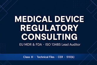 be your medical device regulatory and quality consultant