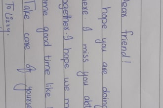 write neat and professional handwritten notes in english