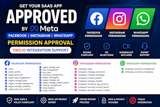 get saas app approved by meta facebook ig whatsapp API permission approval