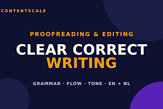 proofread and edit your text for clear correct writing