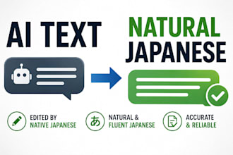edit ai generated japanese text to sound natural
