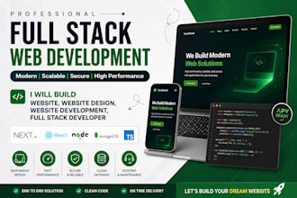 build website, website design, website development, full stack developer