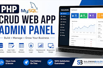 build a PHP mysql admin panel or crud web application
