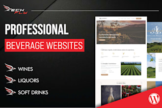 design beverages wordpress website, wines, soft drinks and liquors