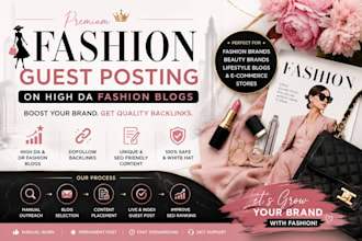 provide niche edit and guest post on fashion blogs