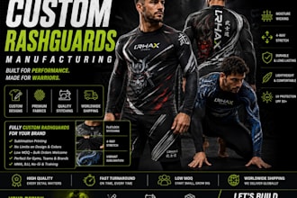 design and manufacture custom activewear, rashguards and gym clothing