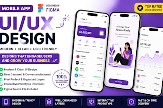 design mobile app UI UX and figma app design screens