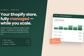 be your shopify store manager and virtual assistant