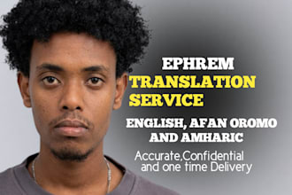 translate english to amharic and afaan oromo professionally