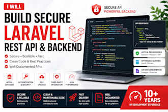 build secure laravel rest API and backend