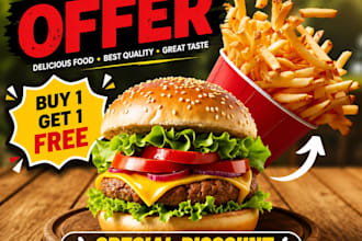 design modern food flyers and restaurant ads