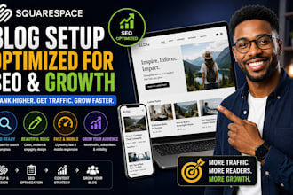 create a squarespace blog setup optimized for SEO and growth