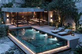 create photorealistic outdoor renders, landscape design