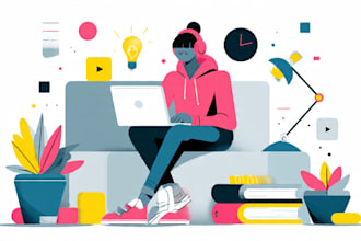 create modern flat design illustration