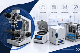 laboratory equipment, scientific instrument cad, lab cad, product cad expert