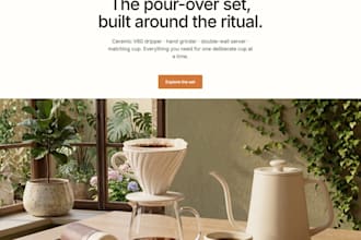 design a product showcase landing page for your brand
