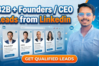 generate linkedin leads of founders and ceos