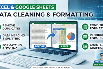 format clean and organize excel and google sheets data