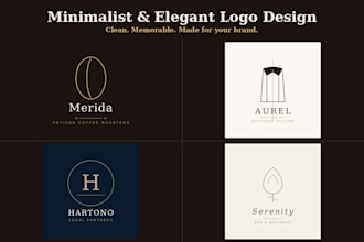 design a minimalist flat logo for your brand