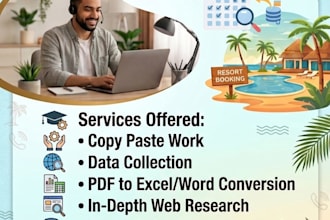 do expert copy paste work, web research and data entry